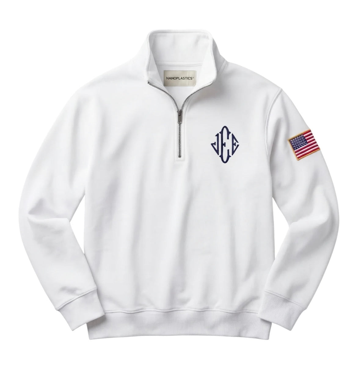 Jeffrey Epstein Quarter Zip Navy Blue Sweatshirt Retro - CALAMIRI.